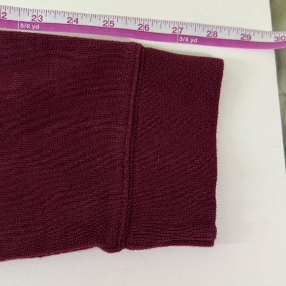 Lands' End Men's XXLT  Bedford Rib Quarter Zip Burgundy Sweater pullover - Picture 8 of 12